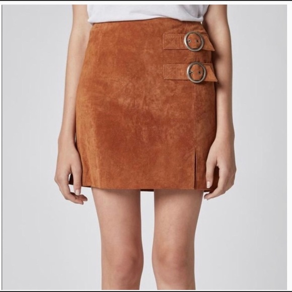 BLANKNYC double buckle suede mini skirt - Picture 2 of 5